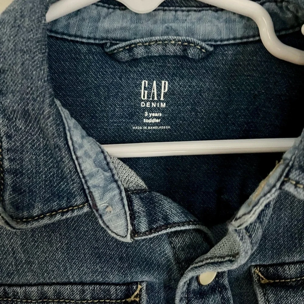 GAP Kids Blue Denim Button Down Shirt